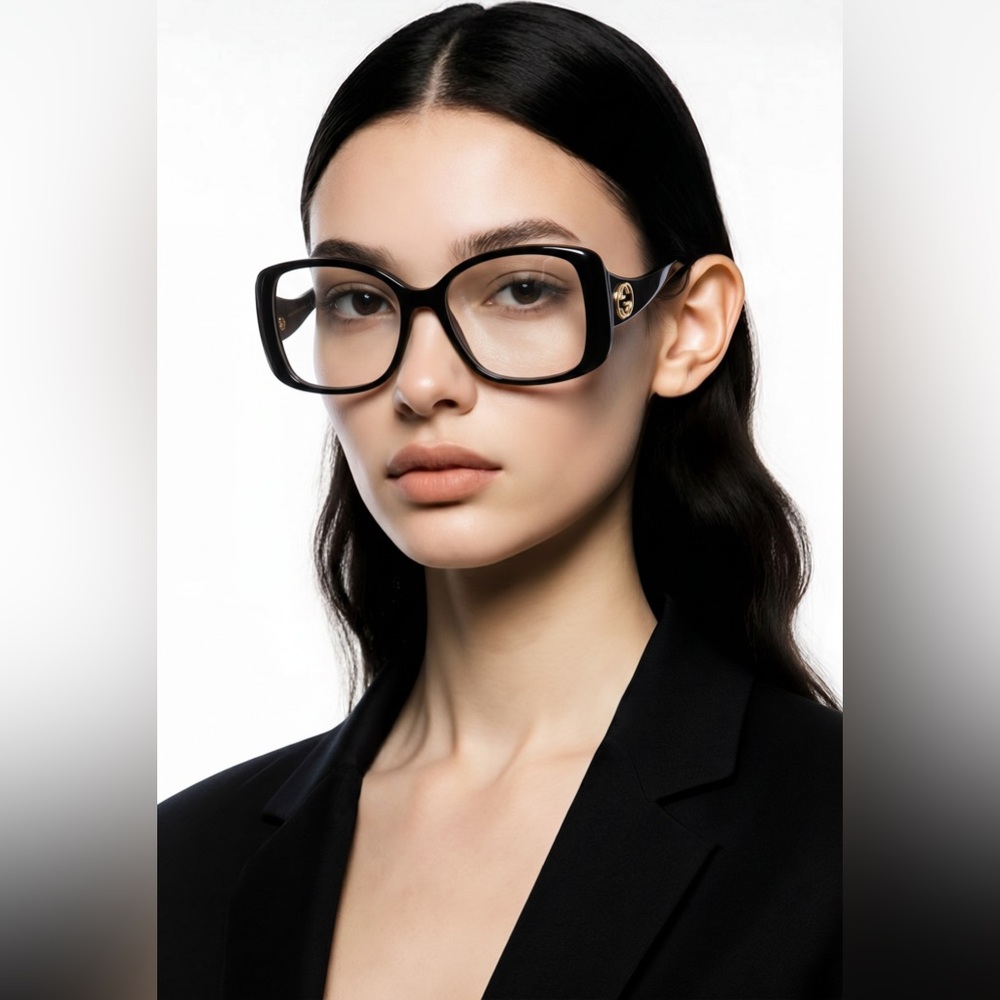 New Authentic Gucci GG1236o Black Women's Glasses - Picture 4 of 13